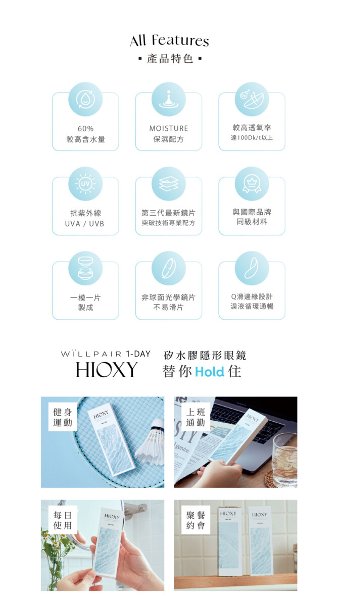 WiLLPAIR Silicone Hydrogel HiOXY 1 Day