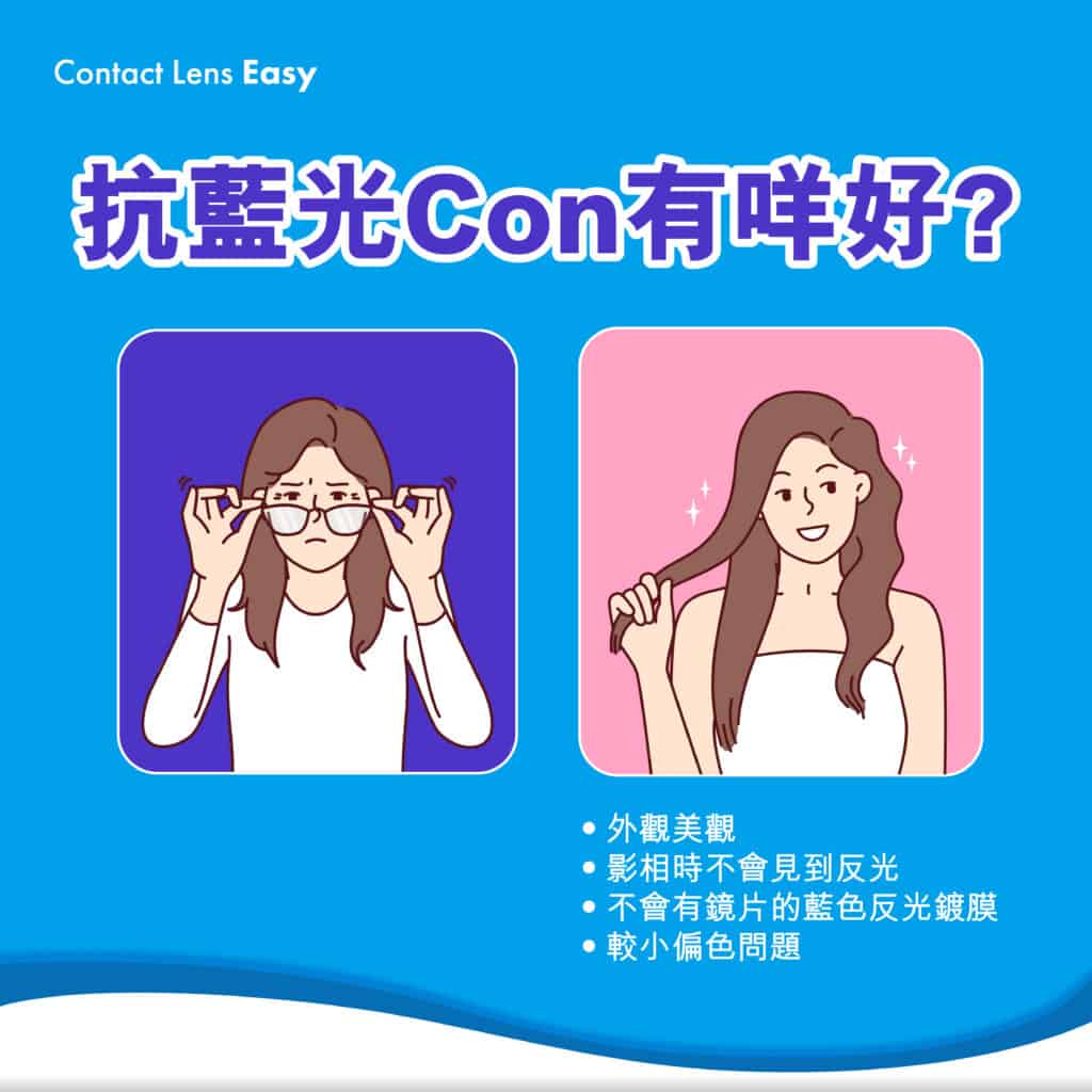 隱形眼鏡有抗藍光嗎? 能防止藍光傷眼? (2023年更新) 隱形眼鏡都有得防藍光3-08