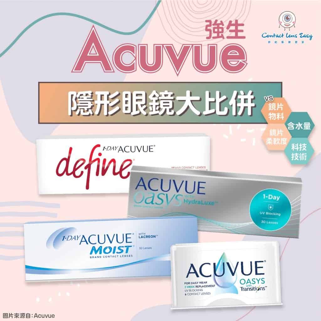 Acuvue隱形眼鏡評價,價錢及規格比較