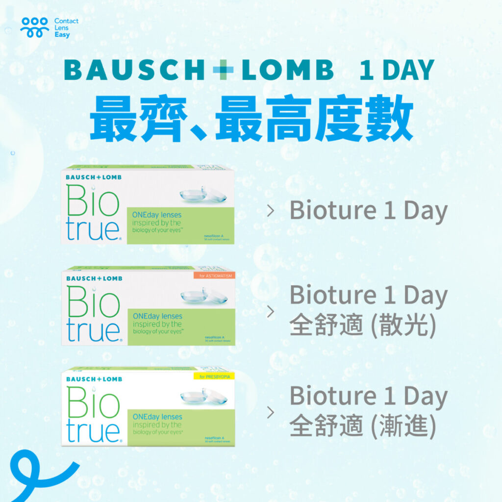 博士倫biotrue 1 day隱形眼鏡價格及規格比較