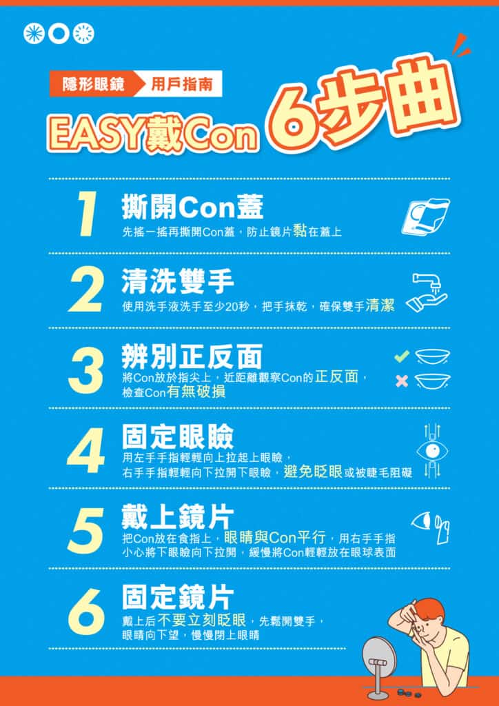 隱形眼鏡用戶指南 easy戴con6步曲