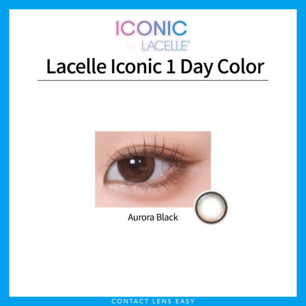 博士倫 LACELLE ICONIC 1 DAY Color (Aurora Black)