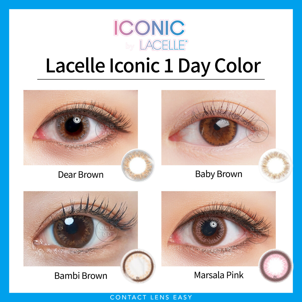 【Nancy Kwai’s Pick】博士倫 LACELLE ICONIC 隱形眼鏡1 DAY Color 【Nancy Kwai’s Pick】博士倫 LACELLE ICONIC 隱形眼鏡1 DAY Color - Image 4
